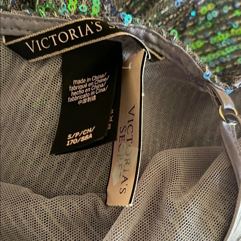 Victorias Secret Sequin V-Neck Dress in Purple and Silver - Picture 7 of 7